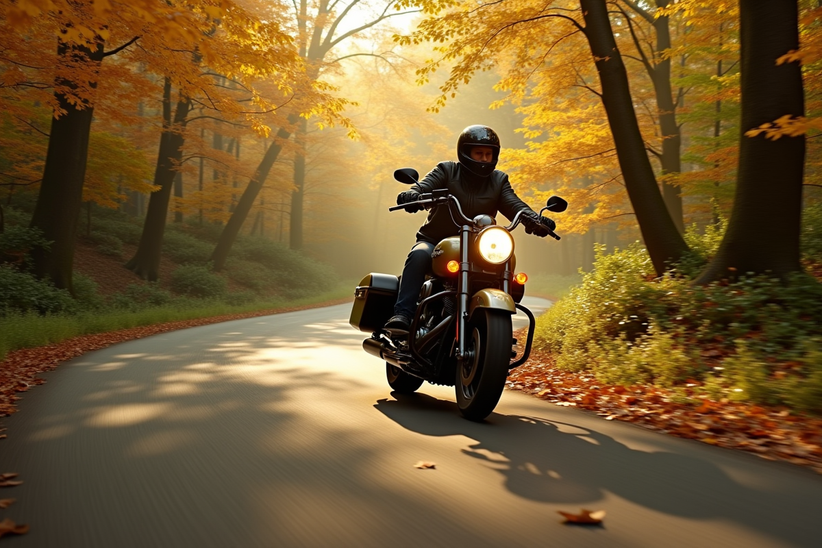moto forêt