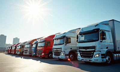 Vitrine de camions 12 tonnes dans un concessionnaire moderne