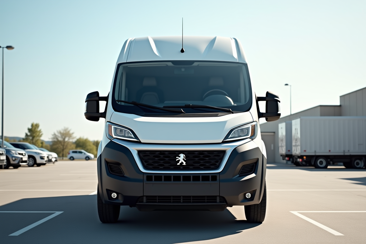 Peugeot Boxer stationnement extérieur en plein jour